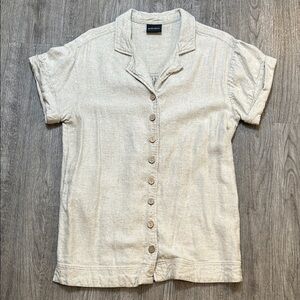 Miou Muse Linen Button Down Shirt